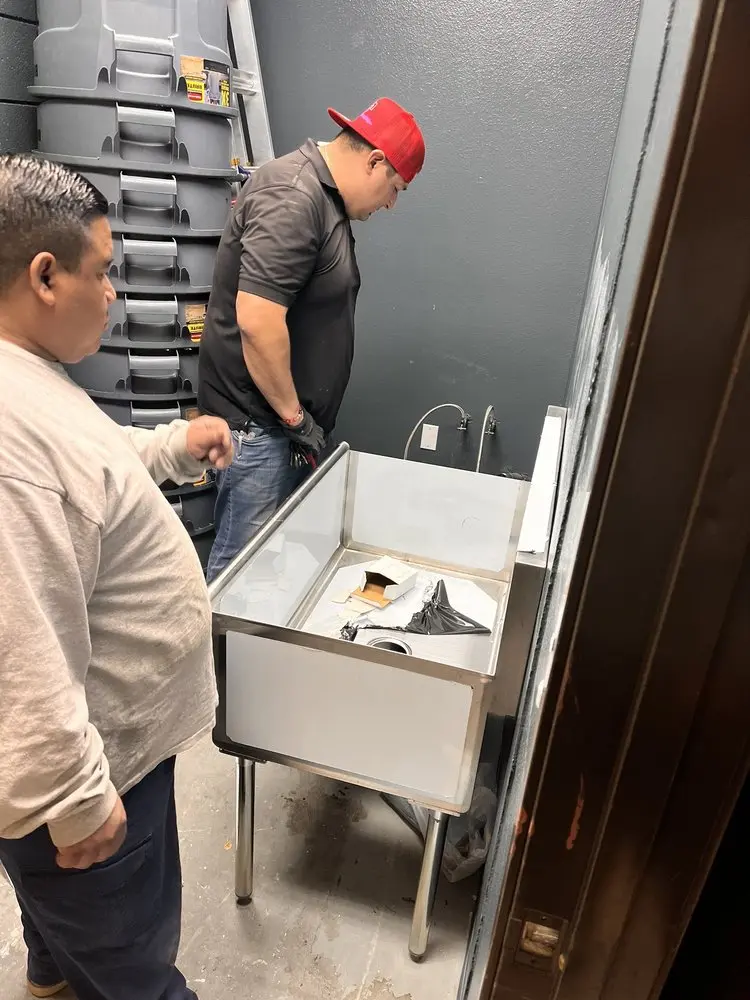 Commercial plumbing and sink installation in Changewater